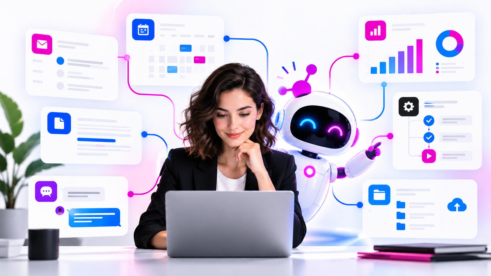 AI-agentek 2026 – WikiAI.hu cikk illusztráció