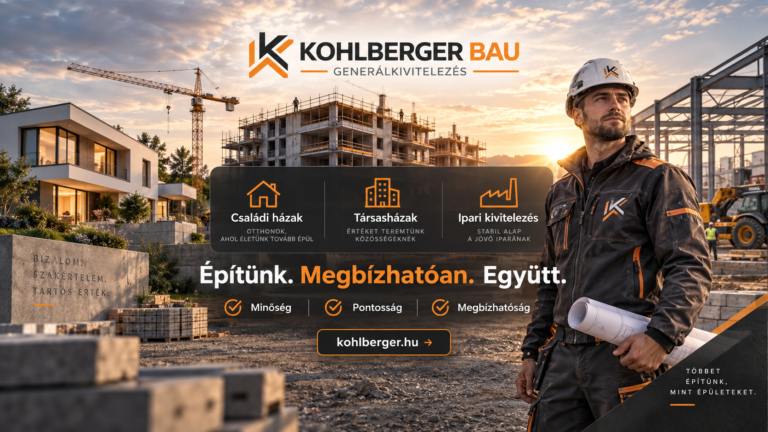 Kohlberger Bau Kft. generálkivitelezés – családi házak, társasházak és ipari kivitelezés