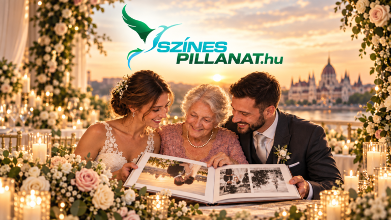 Színes Pillanat esküvői fotózás és videózás – menyasszony, vőlegény és családi pillanat esküvői albummal