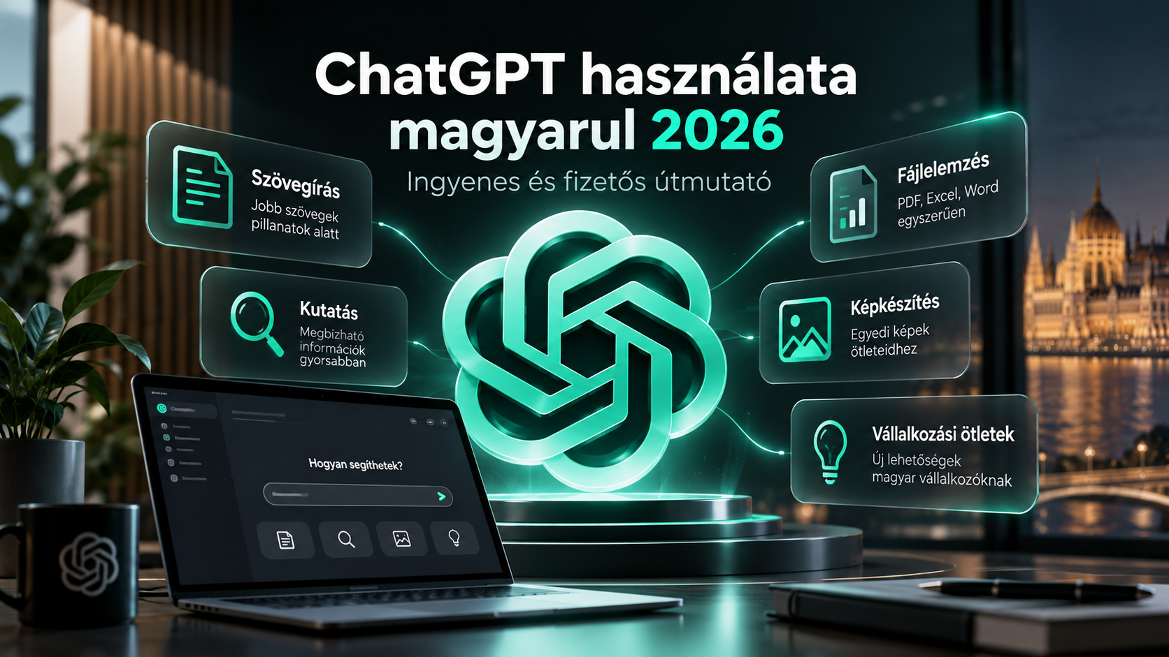 ChatGPT használata magyarul 2026 – az ingyenes Free és a fizetős Go, Plus, Pro és Business csomagok áttekintése, magyar nyelvű ChatGPT-felülettel és vállalkozói felhasználási példákkal.