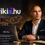 A WikiAI.hu esettanulmányait bemutató szerkesztőségi kép szakértői portréval, magyarországi városképekkel és digitális hálózati motívumokkal.